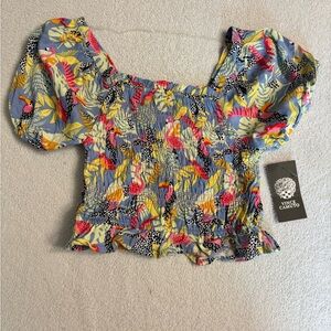 Vince Camuto flamingo Kids Multicolor Smocked Blouse